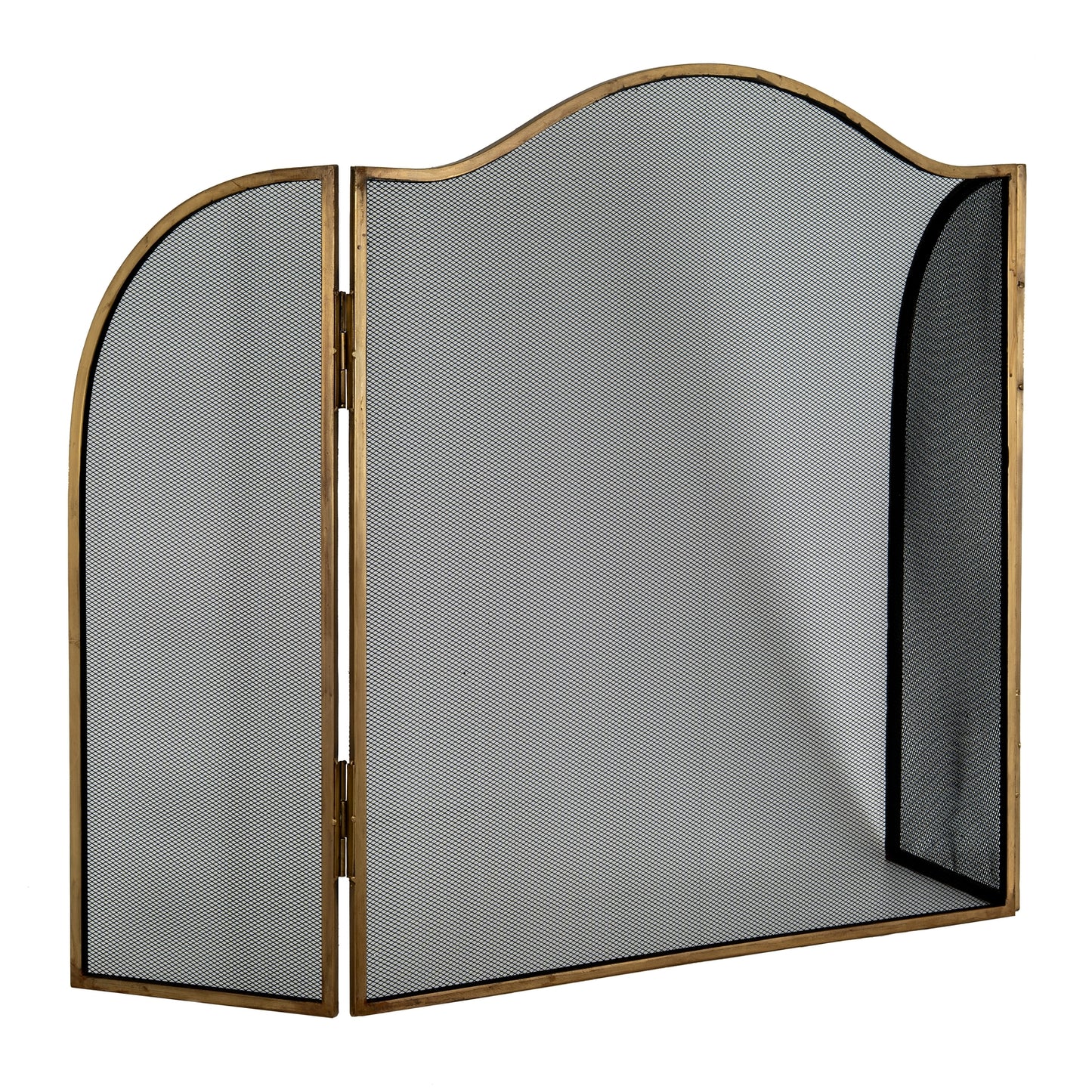 Hill Interiors, Antiqued Brass Large Fire Screen