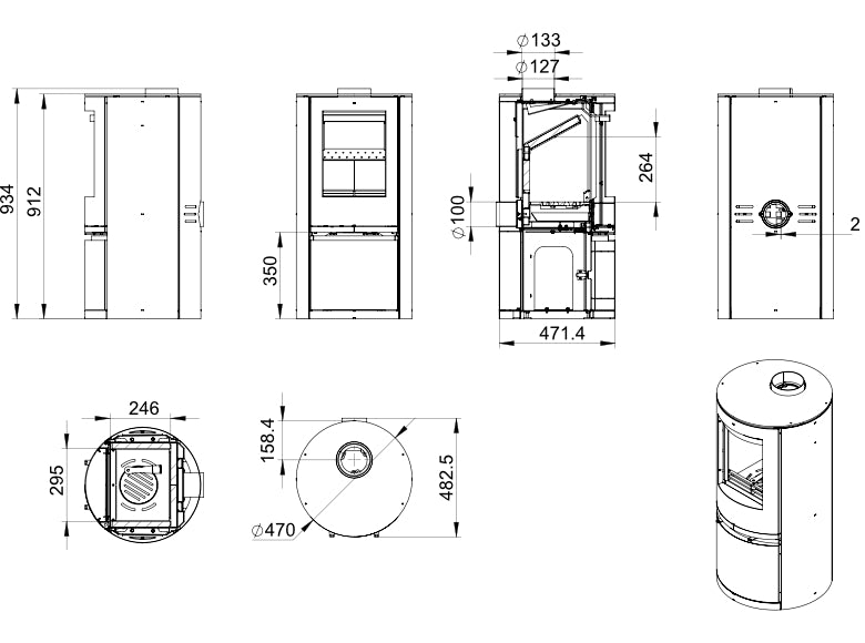 Woodford Astbury EcoDesign Freestanding Stove