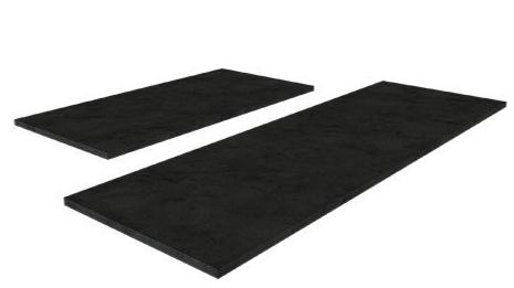 Woodford 54 Inch Black Slate Hearth Set