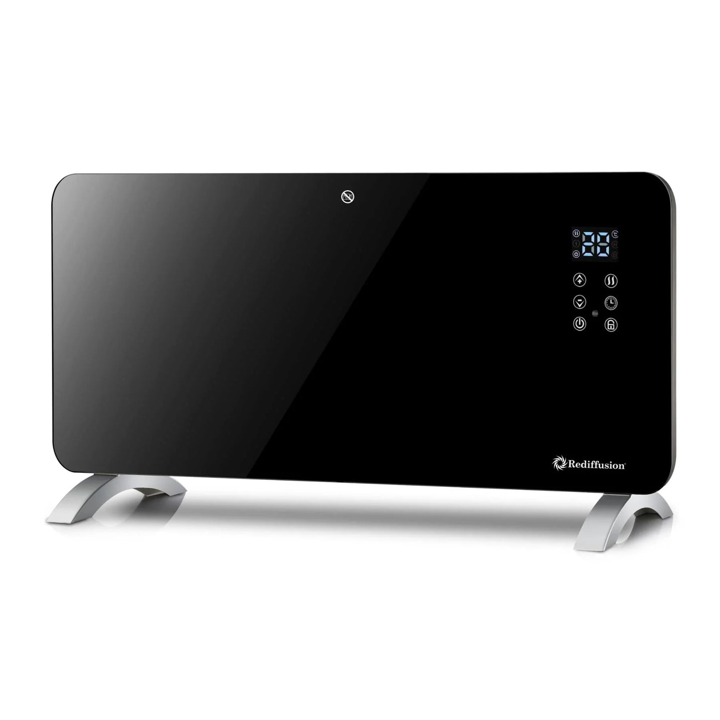 Rediffusion Smart Glass Panel Heater 2000W, Black