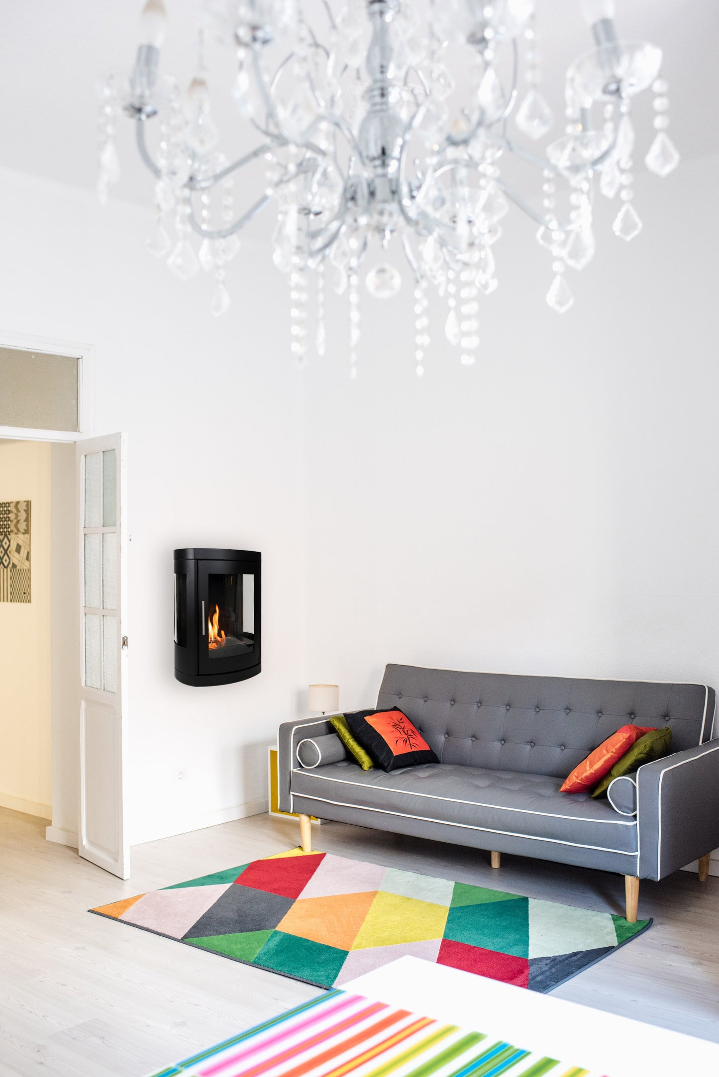 ScandiFlames, Oregon - Wall-mounted Bioethanol Stove