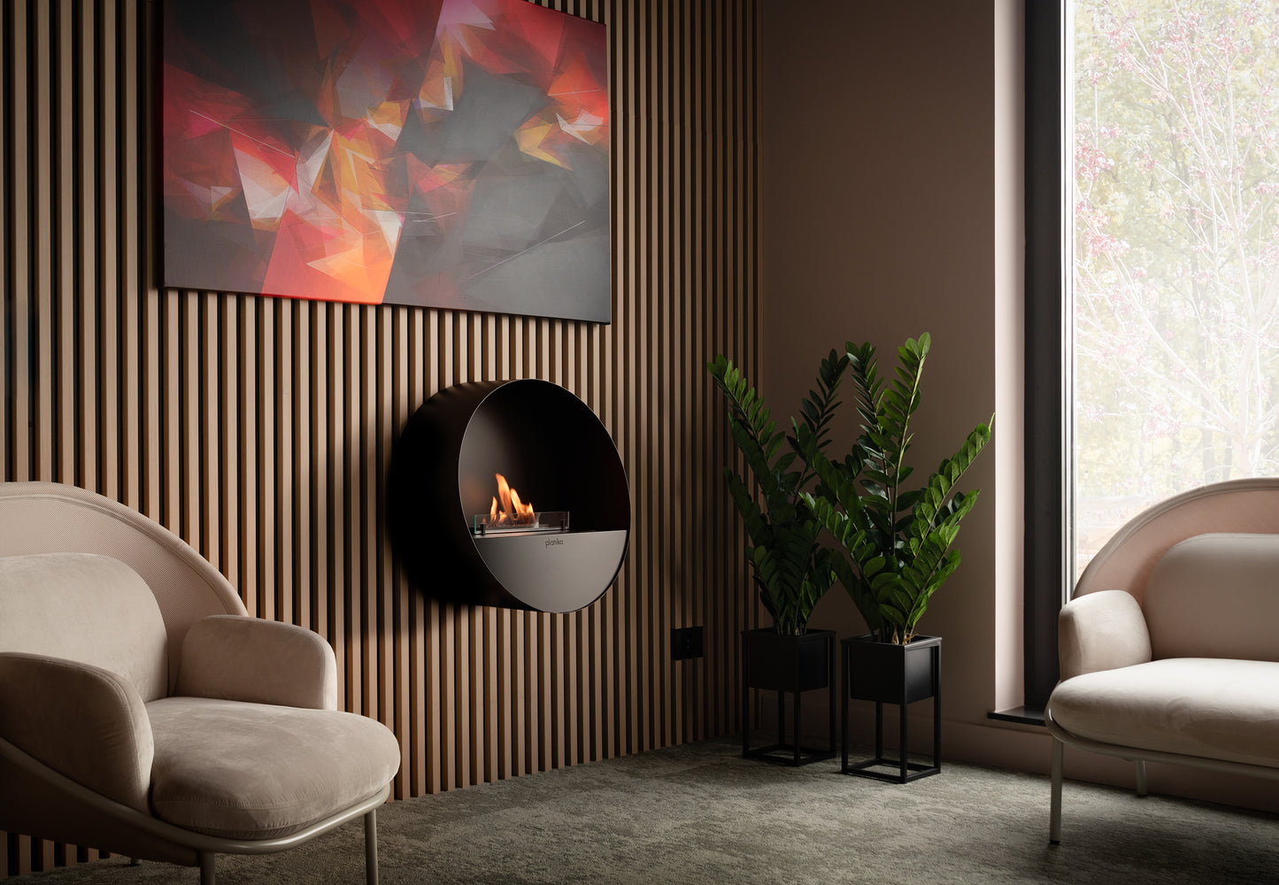 Planika Bubble Wall & Floor Freestanding Fireplace
