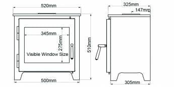 Saltfire ST3 (with painted door option) Wood Burning Ecodesign Stove
