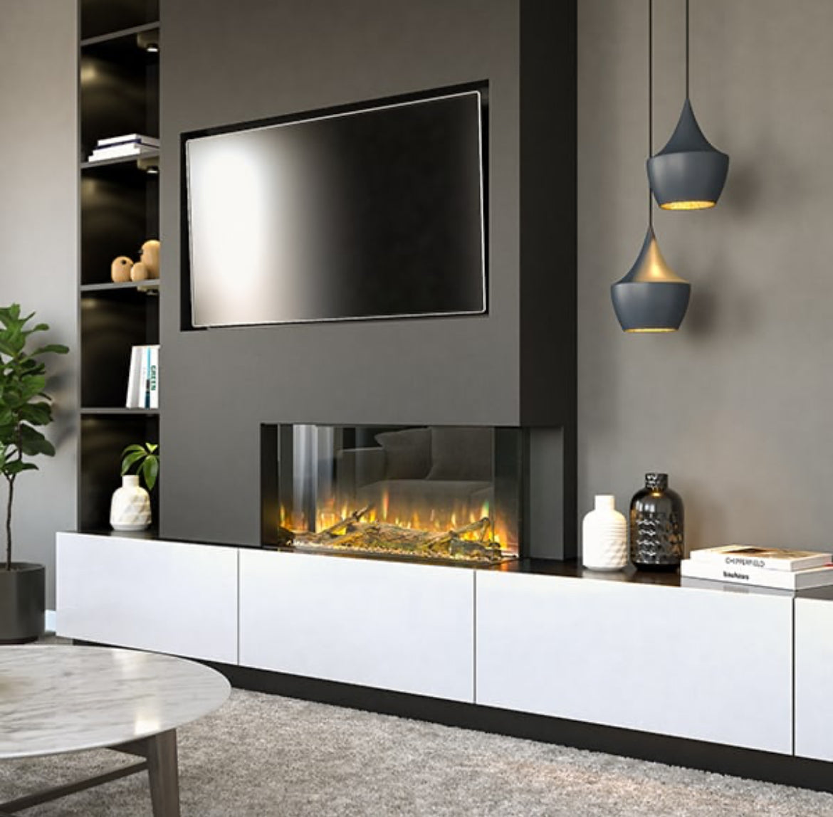 Henley Aurora 750 Electric Fireplace – 2kW, 3D Flame View