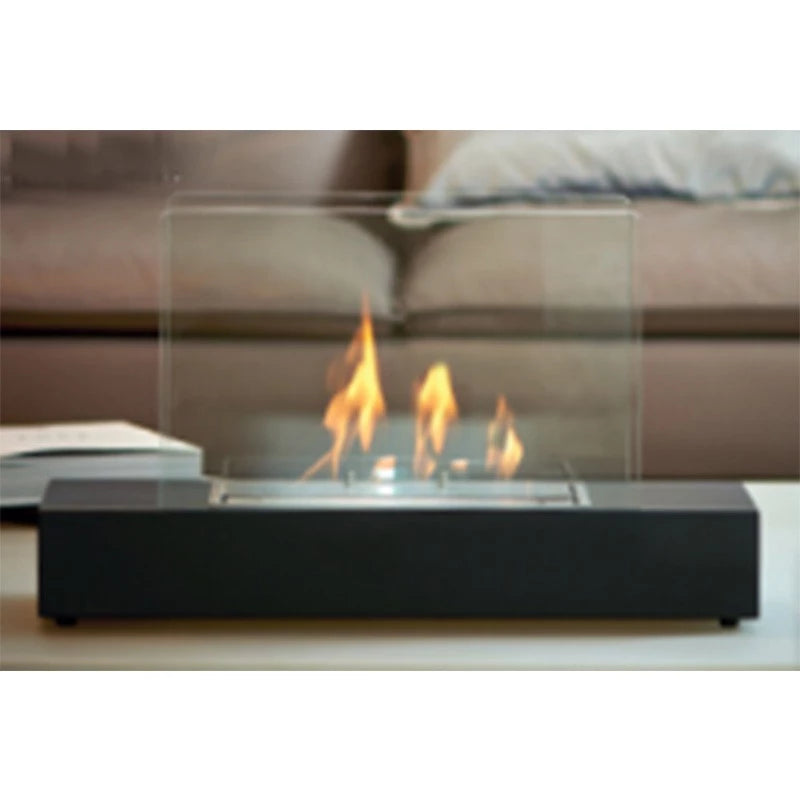 ScandiFlames, Steel and Black Freestanding Tabletop Bioethonal Fireplace