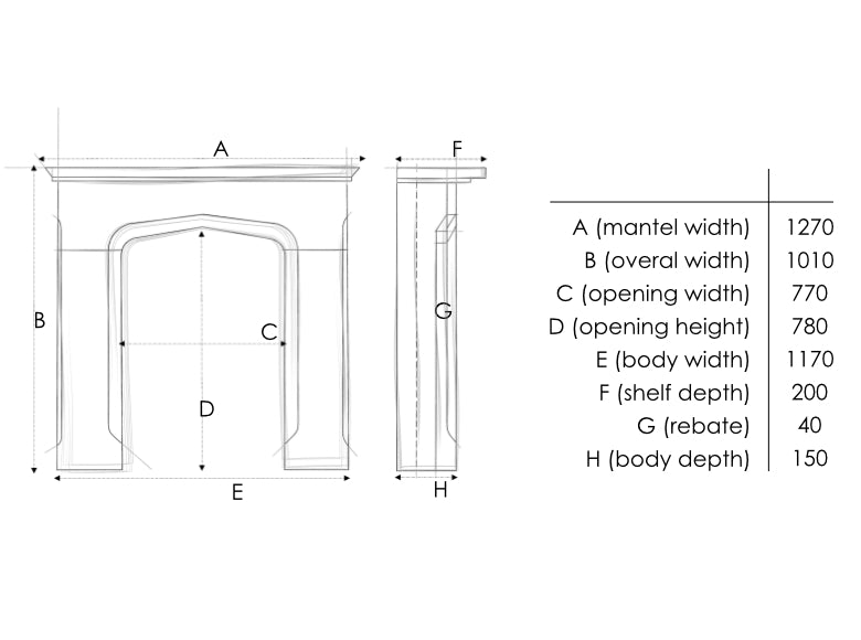 Woodford Portuguese Limestone Kildare Fireplace Surround