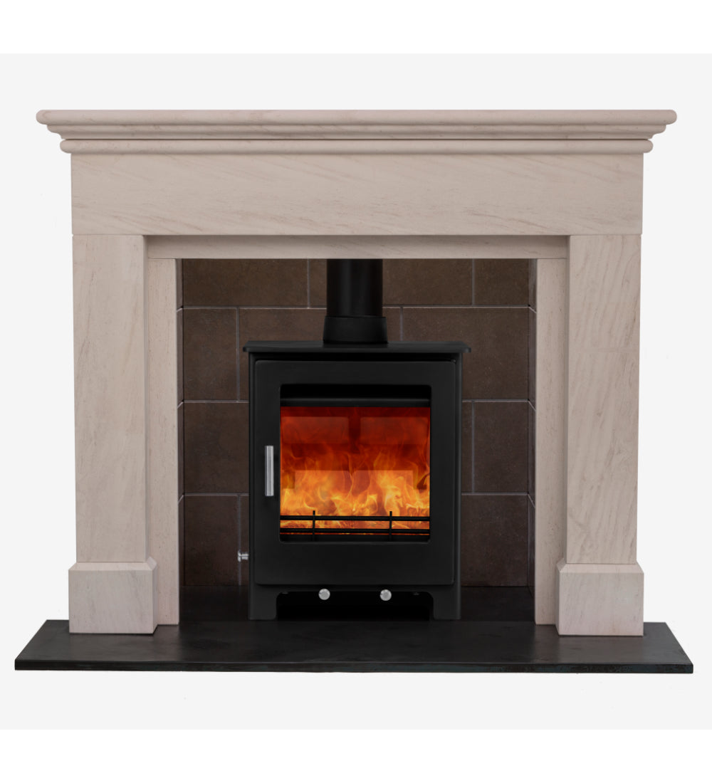 Woodford Portuguese Limestone Attwood Fireplace Surround