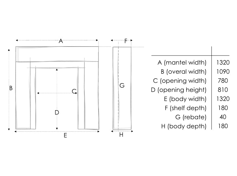 Woodford Portuguese Limestone Harlech Fireplace Surround