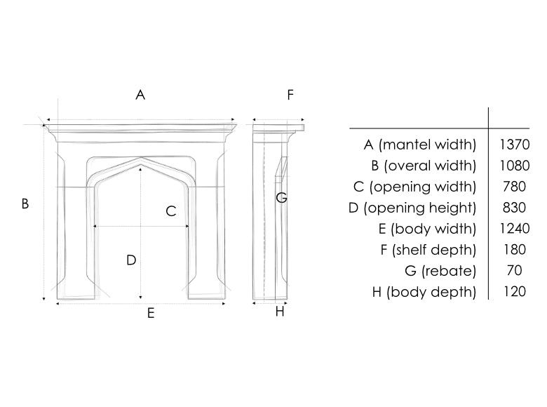 Woodford Portuguese Limestone Cotswold Fireplace Surround