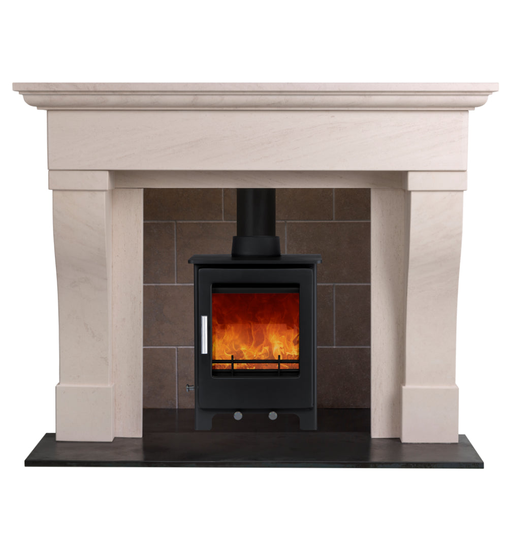 Woodford Portuguese Limestone Brittany Fireplace Surround
