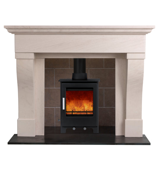 Woodford Portuguese Limestone Brittany Fireplace Surround