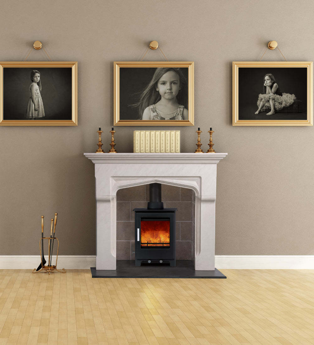 Woodford Portuguese Limestone Chester Fireplace Surround