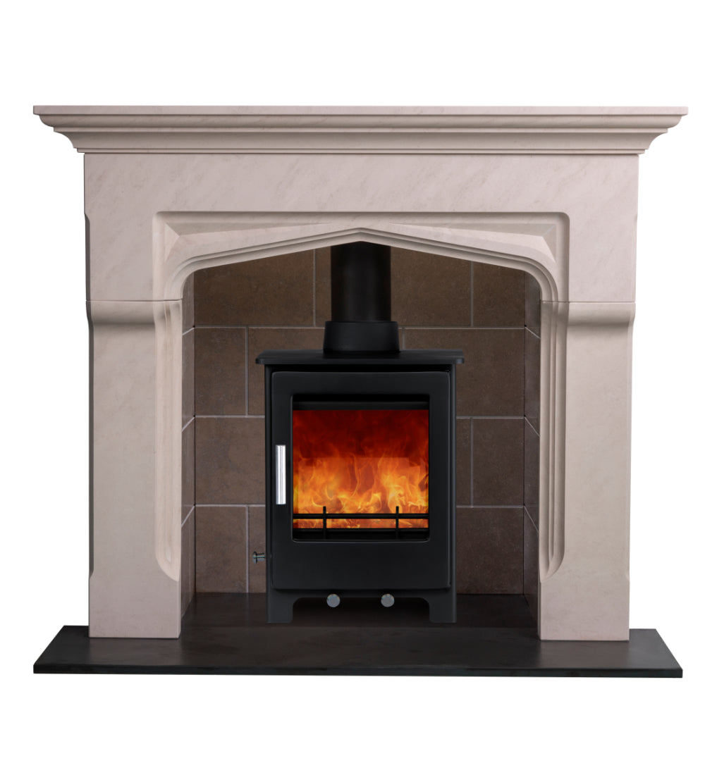 Woodford Portuguese Limestone Chester Fireplace Surround