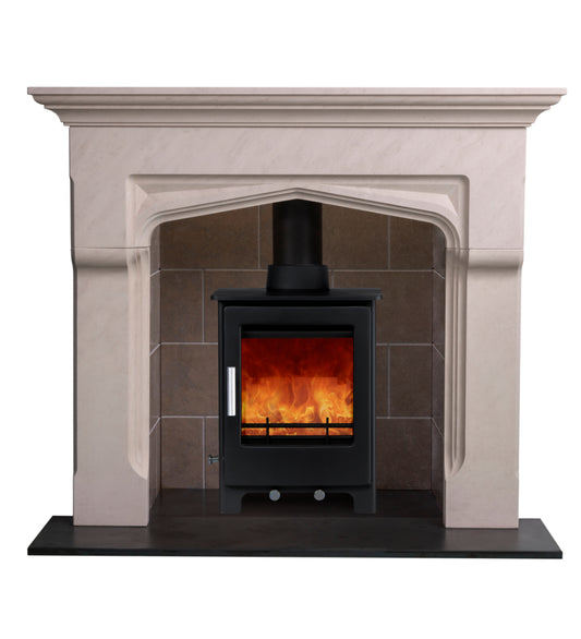 Woodford Portuguese Limestone Chester Fireplace Surround