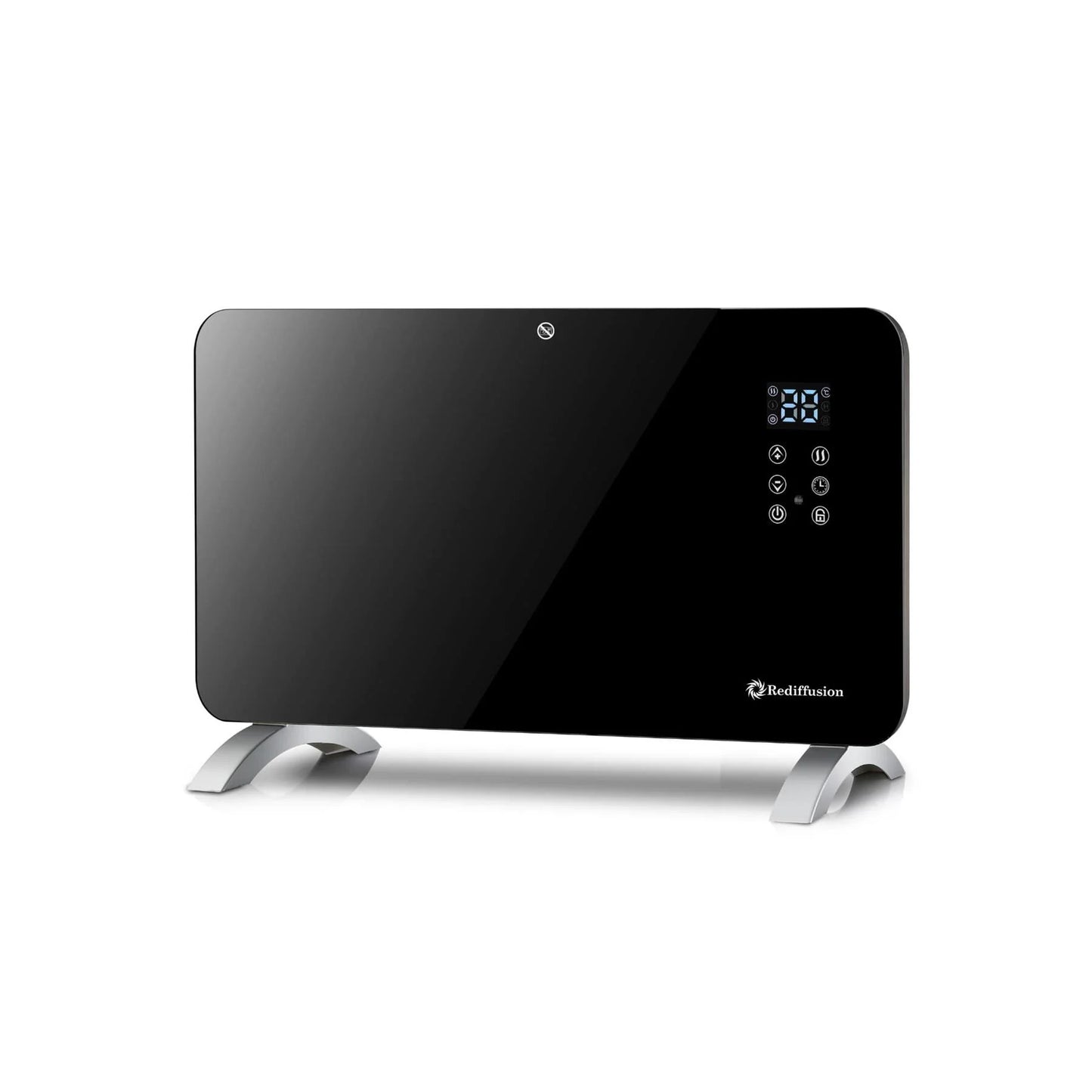 Rediffusion Smart Glass Panel Heater 1000w, Black