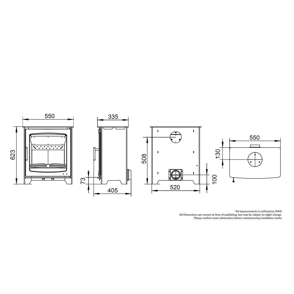 Henley Stoves, Willow 6.5kW Multi-Fuel (Eco)
