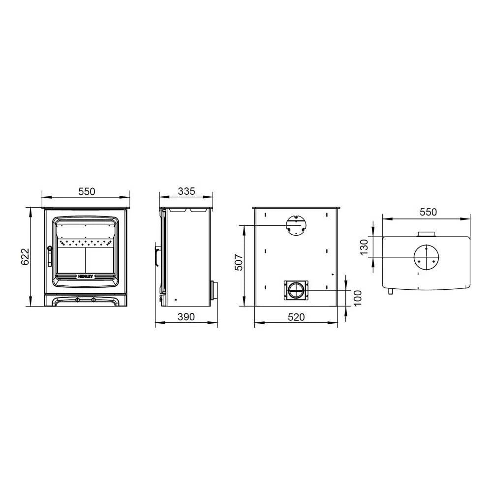 Henley Stoves, Alderwood 6.5kW Multi-Fuel (Eco)