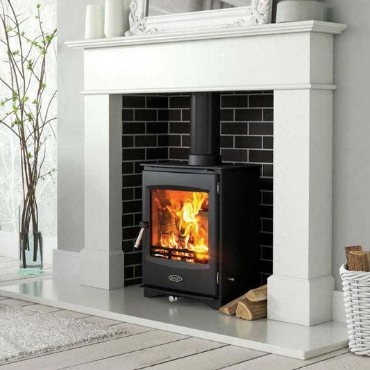 Cylinder 5kW Pedestal Wood Burning Stove | Cool Heat Solution
