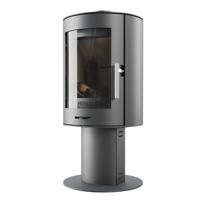Henley Stoves, Geneva Cylinder 5kW Wood Burning Pedestal Stove