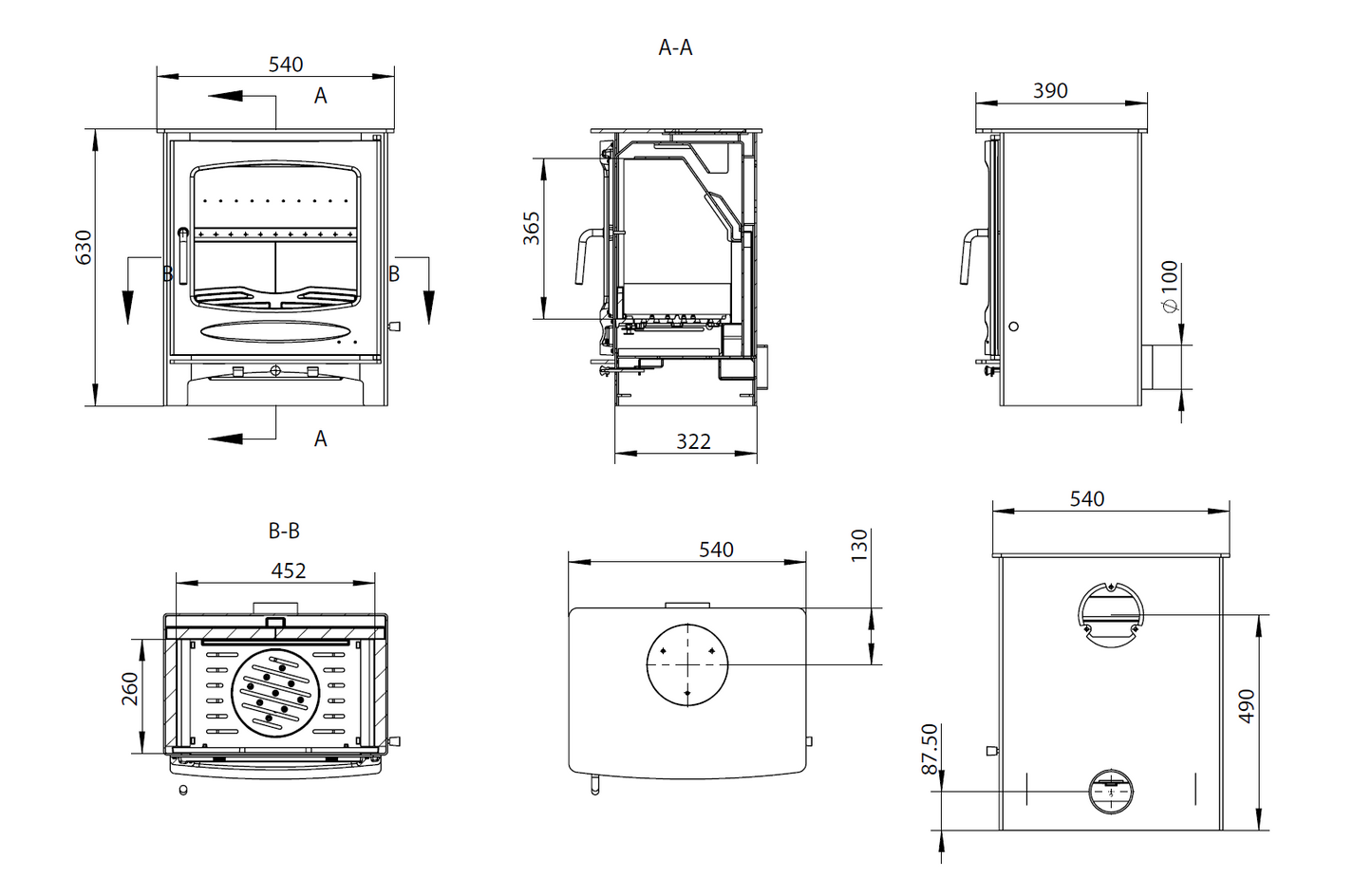 Henley Stoves, Sherwood 12 Multifuel Ecodesign Boiler Stove