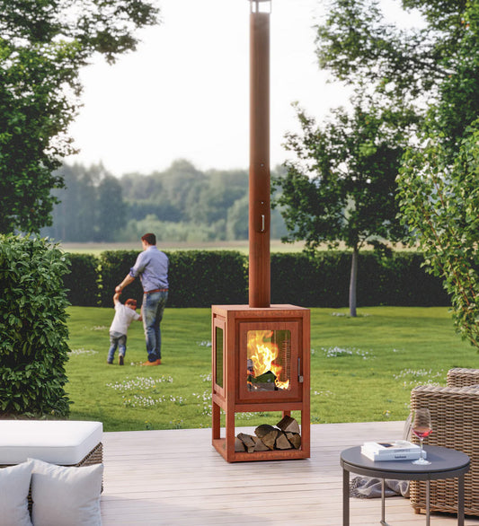 Henley Thor D12 | Outdoor Wood Stove with 360° Flame View