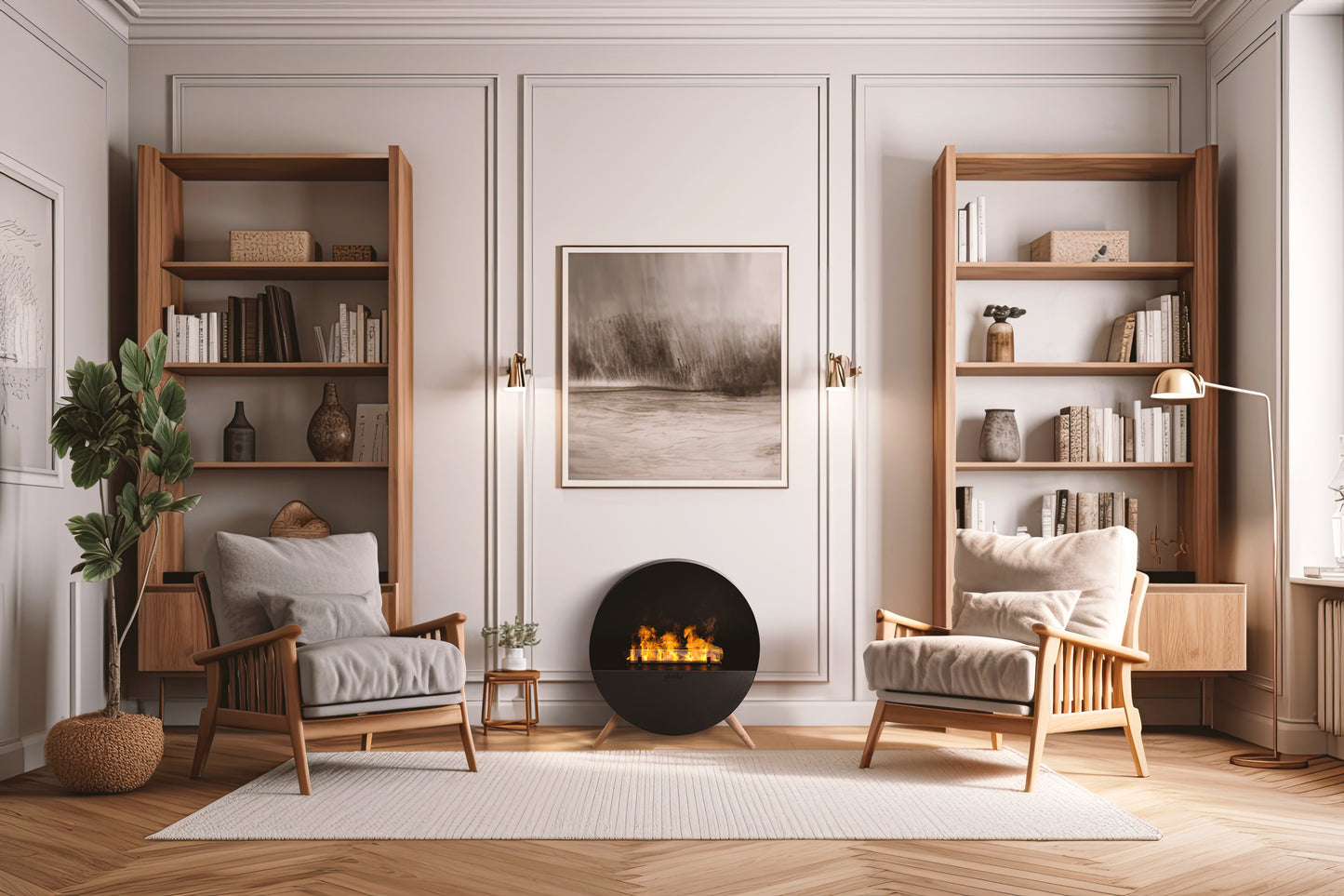 Misty, Freestanding Water Vapour Fireplace | Planika