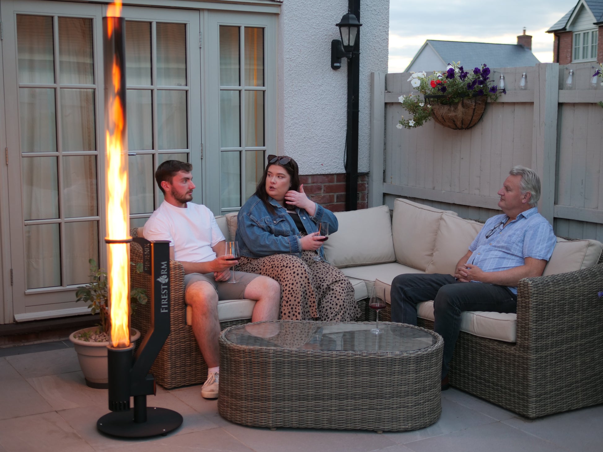 Firestorm Phoenix Flame Patio Heater – Eco-Friendly Pellet Heat