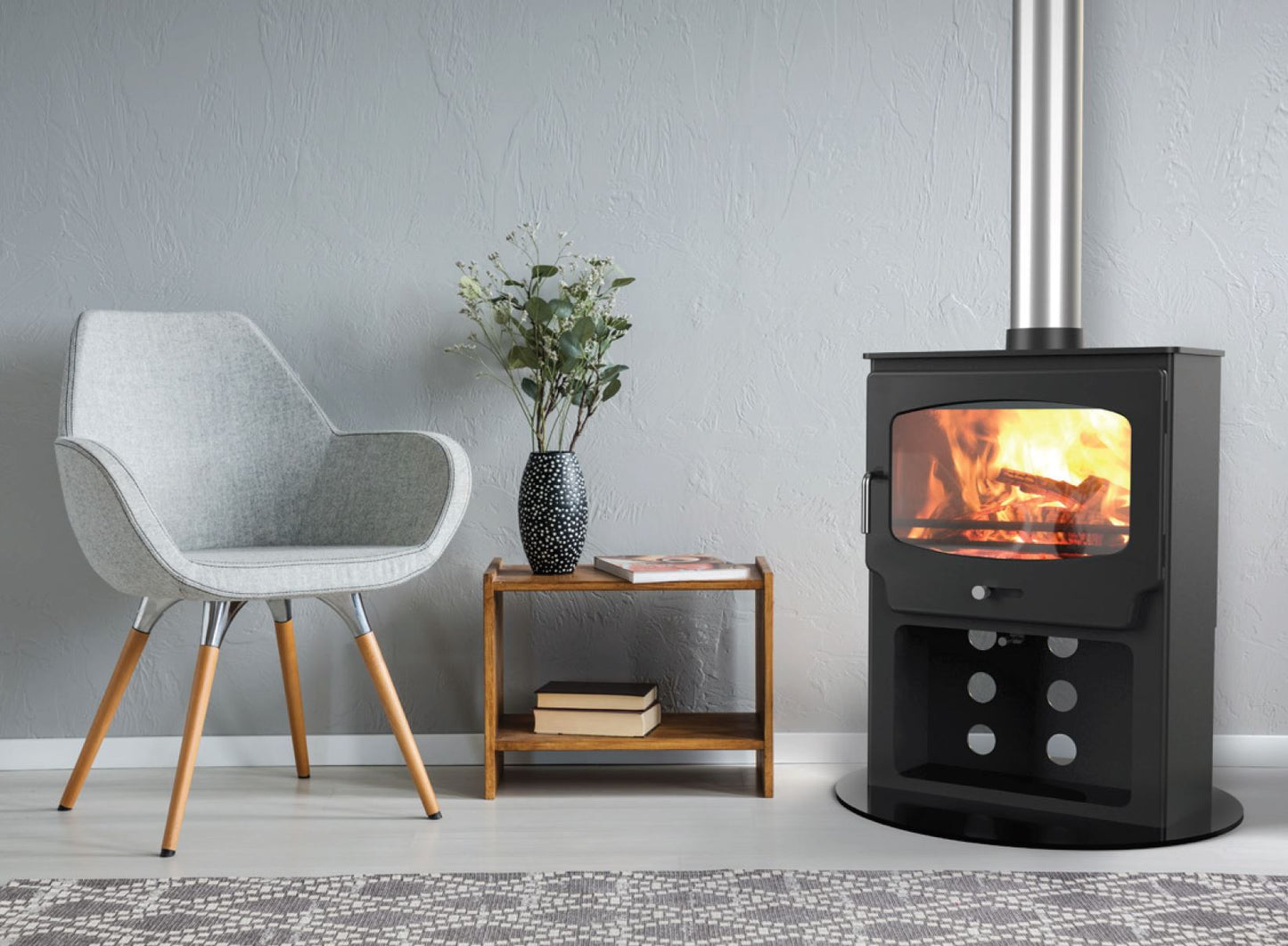 Saltfire ST-X Wide Eco Stove - Multi-fuel, Bioethanol and Wood Burning options
