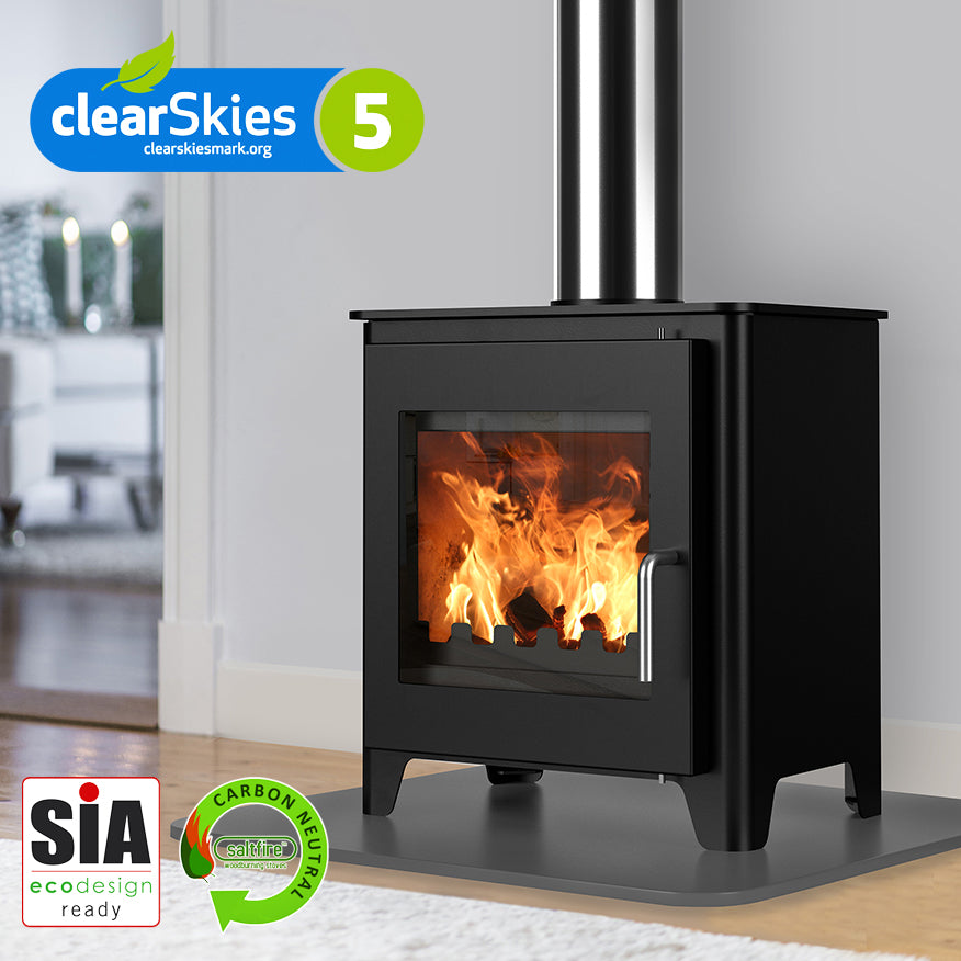 Saltfire ST1 Vision (with painted door option) DEFRA Approved Wood Burning Ecodesign Stove