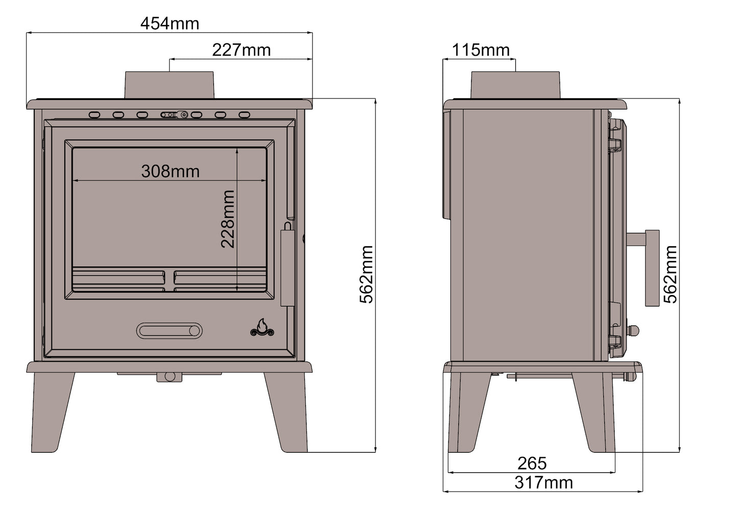 Saltfire Classic 5kW Stove | Compact Multi-Fuel Heater