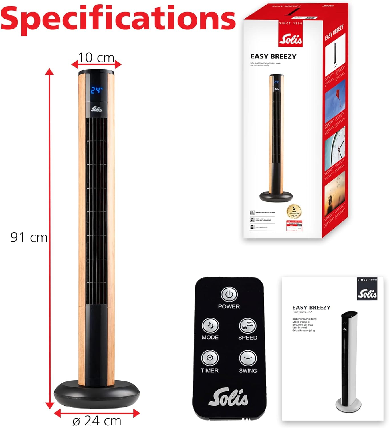 Solis Easy Breezy Tower Fan