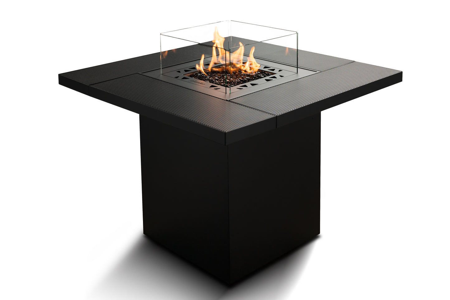 Planika Square Table Gas Fire Pit with Attachable Table