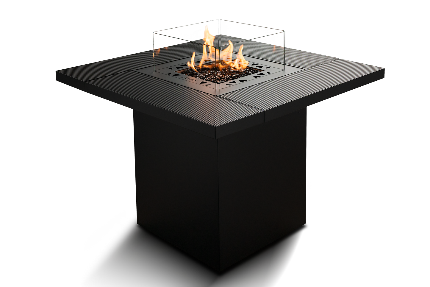 Planika Square Table Gas Fire Pit with Attachable Table