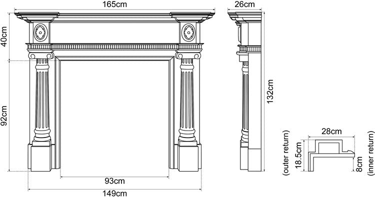 Ashleigh Wooden Fireplace Surround | Carron