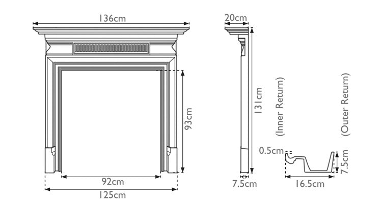 Belgrave Cast Iron Fireplace Surround | Carron