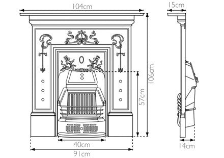The Bella Cast Iron Combination Fireplace | Carron