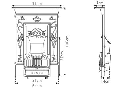 The Crocus Cast Iron Combination Fireplace | Carron