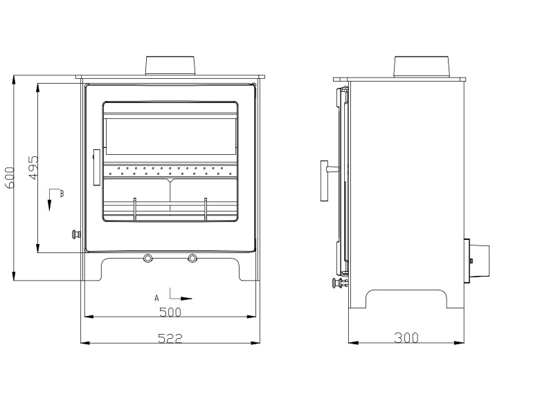 Woodford Lowry 5XL Widescreen Wood Burning / Multifuel