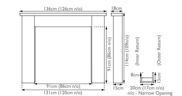 New England Wooden Fireplace Surround | Carron
