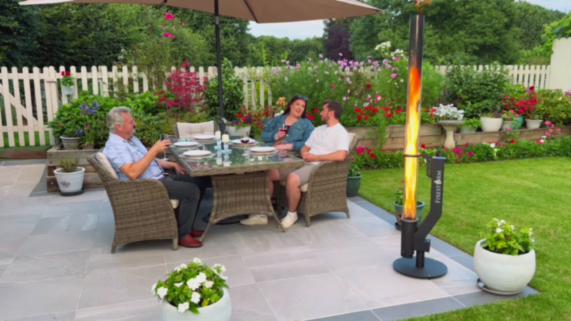 Firestorm Phoenix Flame Patio Heater – Eco-Friendly Pellet Heat