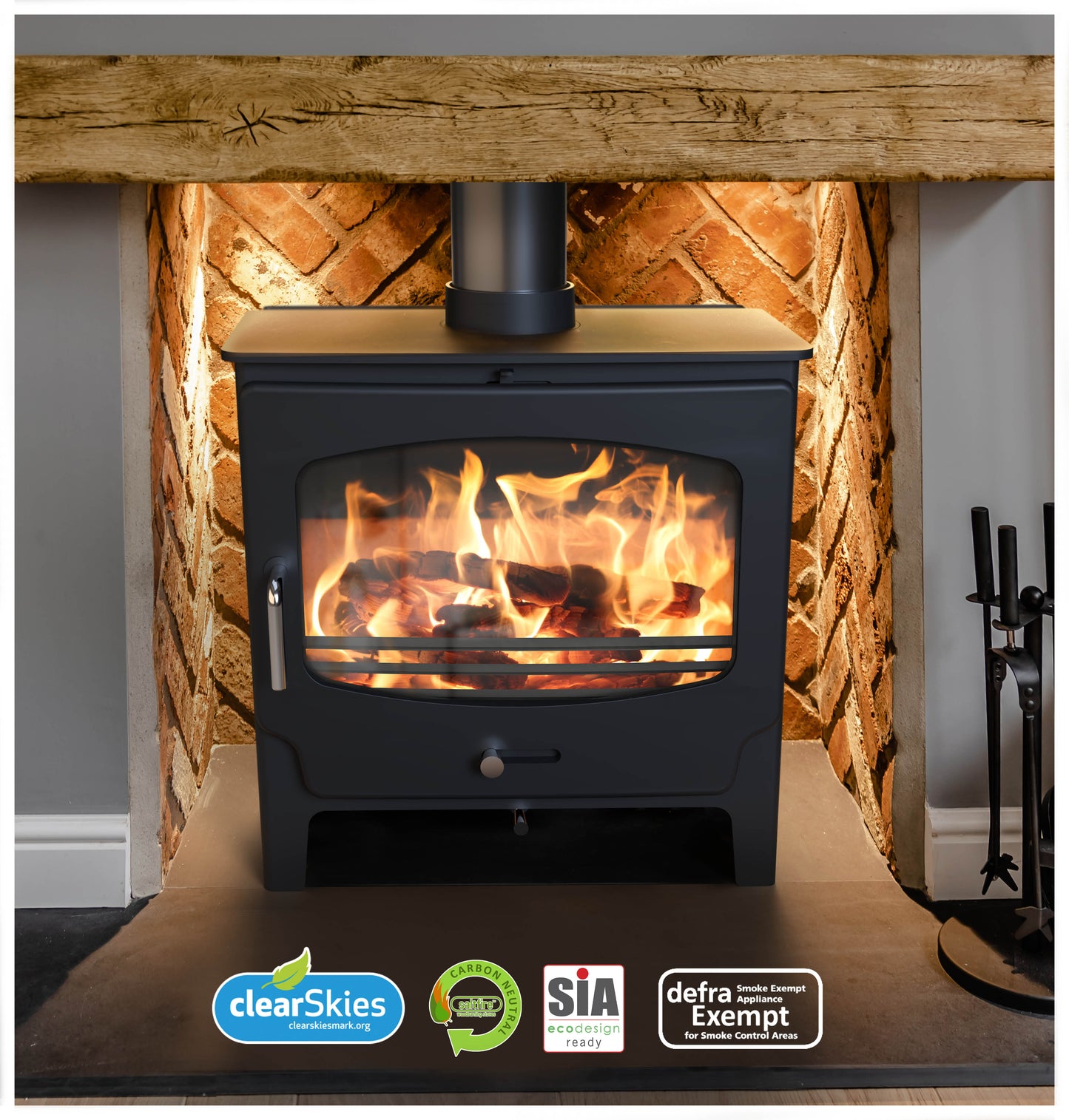 Saltfire ST-X Wide Eco Stove - Multi-fuel, Bioethanol and Wood Burning options