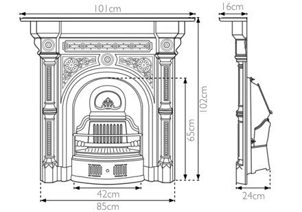 The Tweed Cast Iron Combination Fireplace | Carron
