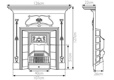The Verona Cast Iron Combination Fireplace | Carron