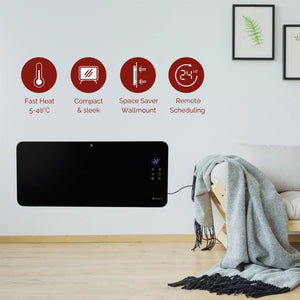 Rediffusion Smart Glass Panel Heater 2000W, Black