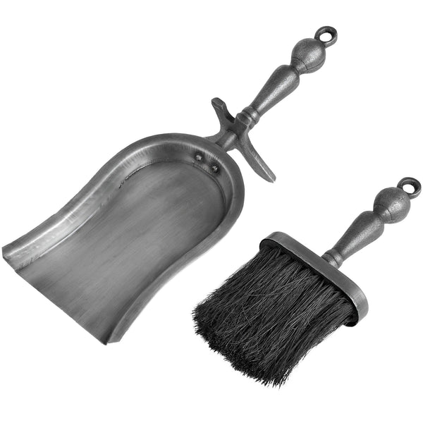 Hill Interiors, Hearth Tidy Set in Antique Pewter Effect Finish