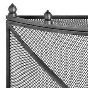 Hill Interiors, Mesh Fireguard in Antique Pewter Effect Finish