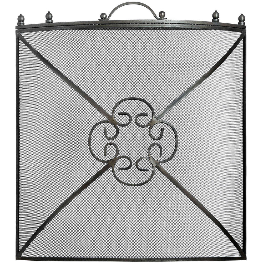 Hill Interiors, Mesh Fireguard in Antique Pewter Effect Finish