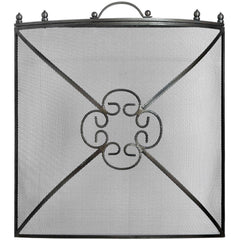Hill Interiors, Mesh Fireguard in Antique Pewter Effect Finish