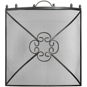Hill Interiors, Mesh Fireguard in Antique Pewter Effect Finish