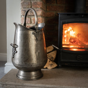 Hill Interiors, Antique Pewter Coal Bucket